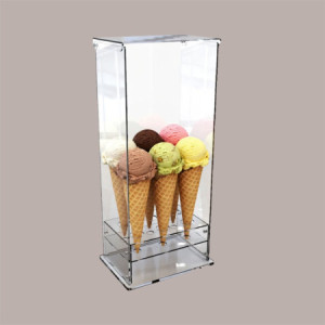 Porta Coni Cialde Vetrinetta Aperta Rettangolare 6 Fori in Plexiglass [62fef1c0]