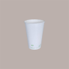 100 Pz Bicchiere Bibita Carta Bianco Biodegradabile Compost 300cc