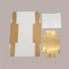 Scatola Porta Cioccolatini e Prodotti Dolciari in Fibra Oro con Fascia 215x145H35 mm 5 Pezzi [9c47175b]