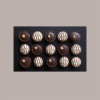Scatola Porta Cioccolatini e Prodotti Dolciari in Pelle Oro con Fascia 145x75H35 mm 10 Pezzi [3164d950]