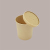 Coperchio Coppa Soup Bucket Colore Avana Neutro per Alimenti Caldi e Freddi 750 cc 50 Pezzi [2954f74f]