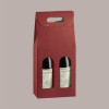 Scatola Porta 2 Bottiglie Colore Bordeaux Effetto Seta 180x90xH420 mm 10 Pezzi [75d04d53]