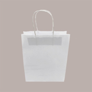 Shopper Busta Carta Bianca con Manico Cordino 22+10 H 29,5 cm gr 100 50 Pezzi [915ca97a]