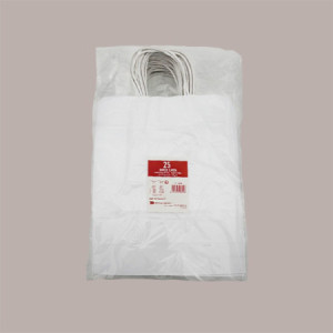 Shopper Busta Carta Bianca con Manico Cordino 22+10 H 29,5 cm gr 100 50 Pezzi [767487b1]