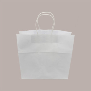 Shoppers Busta Carta Bianca con Manico Cordino 32+20 H 31cm gr 100 50 Pezzi [9ab39aa7]