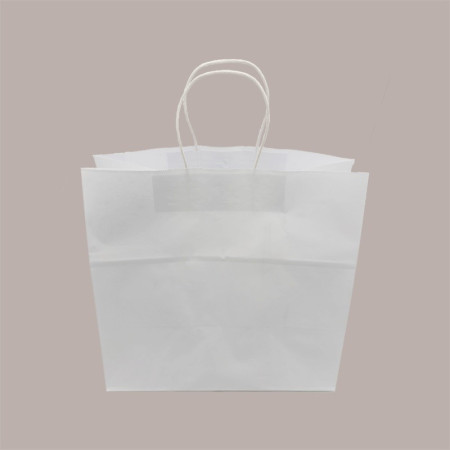 Shoppers Busta Carta Bianca con Manico Cordino 32+20 H 31cm gr 100 50 Pezzi [9ab39aa7]