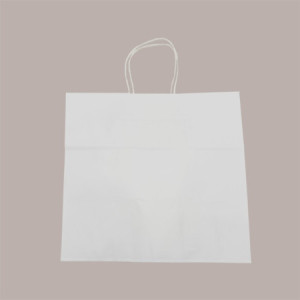 Shoppers Busta Carta Bianca con Manico Cordino 32+20 H 31cm gr 100 50 Pezzi