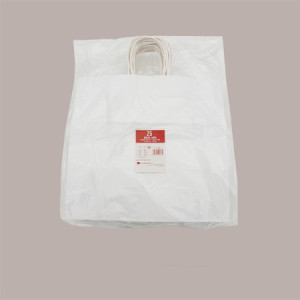 Shoppers Busta Carta Bianca con Manico Cordino 32+20 H 31cm gr 100 50 Pezzi [f1d85fb0]