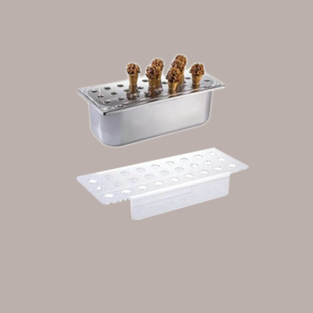 Espositore in Plexiglass Porta Mini Coni per Vaschetta Gelato 36 x 16,5 cm [2bfea2a8]