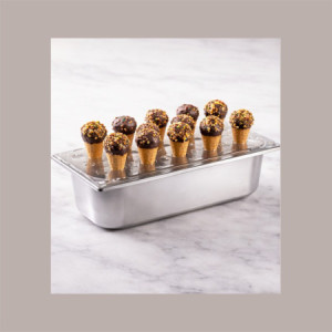 Espositore in Plexiglass Porta Mini Coni per Vaschetta Gelato 36 x 16,5 cm [358a0ffa]