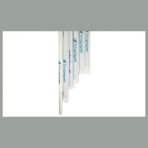150 Pz Cannuccia Dritta in Carta Incartata Singola Foro 6 H200mm [543e0052]
