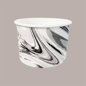 Coppette Gelato in Carta Bianco e Nero 230cc Impilabili Black&White 180 pezzi