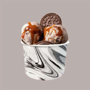 Coppette Gelato in Carta Bianco e Nero 230cc Impilabili Black&White 180 pezzi [b6778a19]