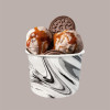 Coppette Gelato in Carta Bianco e Nero 230cc Impilabili Black&White 180 pezzi [b6778a19]