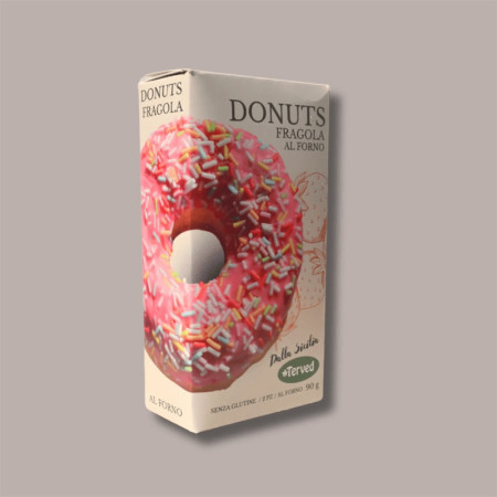 Donuts Ciambelline Senza Glutine con Glassa alla Fragola Artigianali 4 pezzi [dcdcaf79]