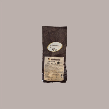 Preparato in Polvere Box Cioccolato Fondente con Gocce Vegan Ok ideale per Gelato Leagel 1,6 kg [39512b31]