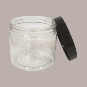 Vaso Barattolo Pet Trasparente 200 Ml + Coperchio Nero Lucido Ideale per Gelato 10 pezzi [ae726fb2]