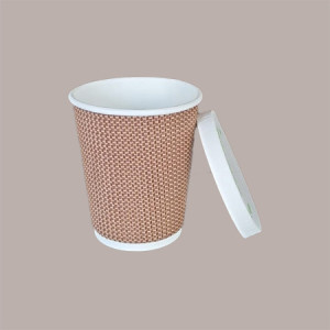 50 Coperchio Carta Chiuso Bicchiere Cappuccino Easypull 250cc 8oz BH25 [1d5129ee]