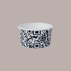 Coppette Gelato in Carta Bianco e Nero 160cc Impilabili Black&White 200 pezzi [e226ab5d]
