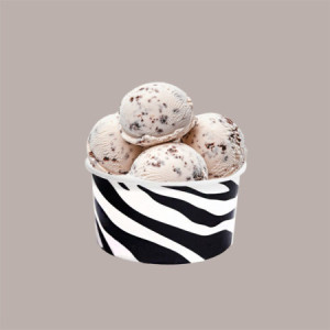 Coppette Gelato in Carta Bianco e Nero 160cc Impilabili Black&White 200 pezzi