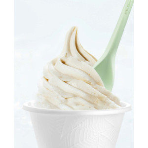 Cucchiaino Bio 15 cm Beige in PLA Ideale per Gelato Frappè Yogurt Granita Ice Curvy M 1 kg [f07495d1]