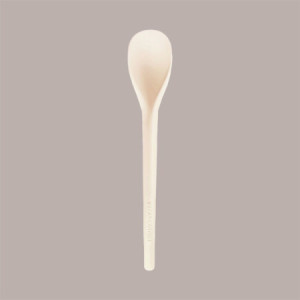Cucchiaino Bio 17,5 cm Beige in PLA Ideale per Gelato Frappè Yogurt Granita Ice Curvy L 500 gr