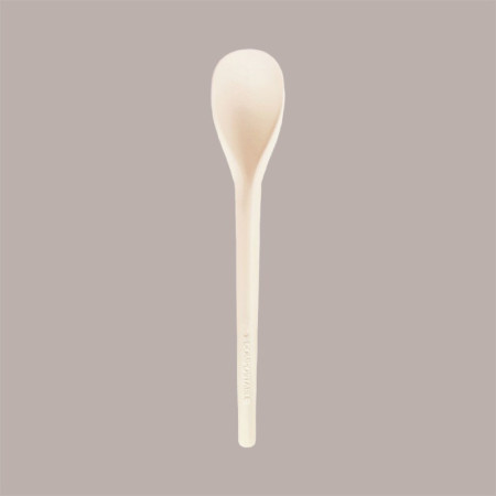 Cucchiaino Bio 12 cm Beige in PLA Ideale per Gelato Frappè Yogurt Granita Ice Curvy S 1 kg [ff2a0389]