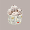 Coppetta Gelato Dessert Carta Grande Fantasia Silver 350cc 100 pezzi [012286b6]