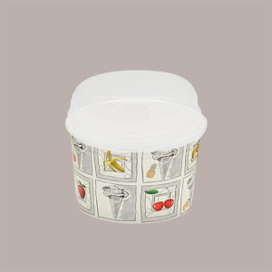 Coppetta Gelato Dessert Carta Grande Fantasia Silver 350cc 100 pezzi [b36f00ac]