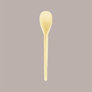 Cucchiaino Bio 12 cm Giallo in PLA Ideale per Gelato Frappè Yogurt Granita Ice Curvy S 1 kg [bc170069]
