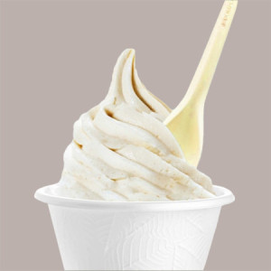 Cucchiaino Bio 12 cm Giallo in PLA Ideale per Gelato Frappè Yogurt Granita Ice Curvy S 1 kg