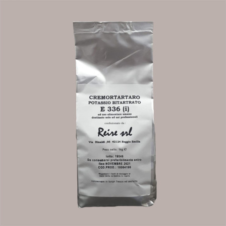 Cremotartaro Potassio Bitartrato E336 (i) REIRE Antiossidante 1 Kg [040d0437]