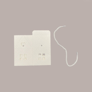 Scatola Mini Casetta con Cordino in Carta Fibra Bianco Ideale per Confetti 80x80x75 mm 20 pezzi