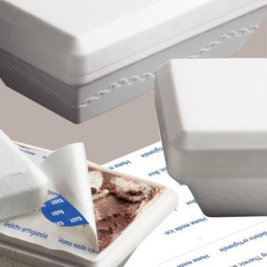 Vaschetta Termoscatola Polistirolo Gelato KristalGel 1500 g Box Termico 24 pezzi