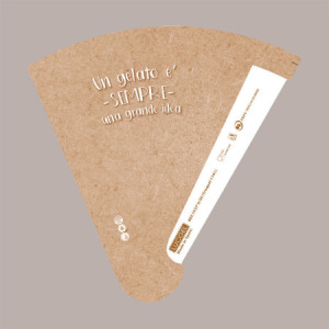 Pirottino Sottocono in Carta Marrone Kraft per Coni Gelato codice 1537,5 2000 pezzi