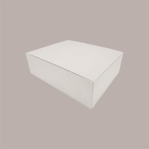 Scatola in Carta Kraft Bianca Porta Torta Paste o Porta Oggetti 390x390x100mm 10 Pezzi [09264a8e]