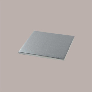 Sottotorta Quadrato Alto Ideale per Cake Design in Cartoncino Rigido Argento 20x20 cm 3 pezzi [ed8559c8]