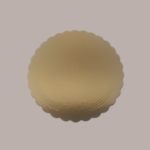 Disco Vassoio Tondo Cartone Rigido Sottotorta Tondo Ala Oro Nero Bordo Smerlato Dm26 cm 10 Kg [11b3e8ab]