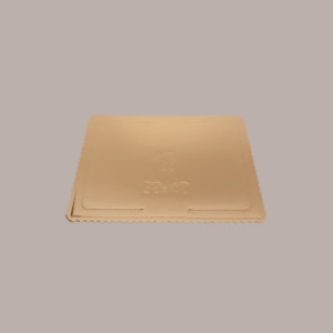 Sottotorta Vassoio Cartone Rettangolare Oro Nero Microtriplo 30x40cm 10 Pezzi [d2954c01]