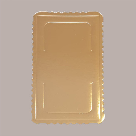 Sottotorta Vassoio Cartone Rettangolare Oro Nero Microtriplo 16x30cm 10 Pezzi [0fe0b981]