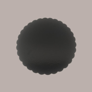 Disco Vassoio Tondo Cartone Rigido Sottotorta Ala Oro Nero Bordo Smerlato Dm34 cm 10 Kg [0171b907]