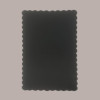 Sottotorta Vassoio Cartone Rettangolare Bordo Smerlato Ala Oro Nero Usa e Getta 17x36cm 10 Kg [5b103052]