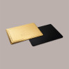 Sottotorta Vassoio Cartone Rettangolare Oro Nero Microtriplo 36x47cm 10 pezzi [8f978813]