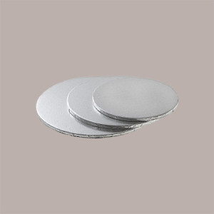 Sottotorta Tondo Alto Ideale per Cake Design in Cartoncino Rigido Argento Dm 20H1 cm 3 pezzi [db31d8ac]