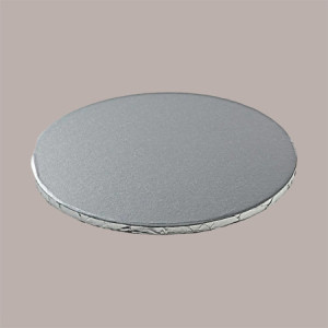 Sottotorta Tondo Alto Ideale per Cake Design in Cartoncino Rigido Argento Dm 40H1 cm 2 pezzi [54468517]