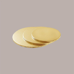 Sottotorta Tondo Alto Ideale per Cake Design in Cartoncino Rigido Oro Dm 45H1 cm 2 pezzi [26cf6519]