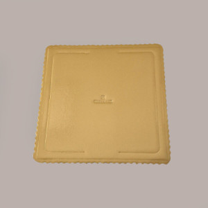Sottotorta Vassoio Cartone Quadrato Oro Nero Microtriplo 40x40cm 10 pezzi [c1018e12]