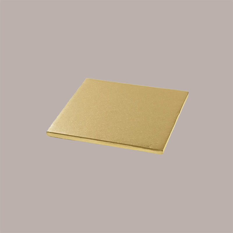 Sottotorta Quadrato Alto Ideale per Cake Design in Cartoncino Rigido Oro 25x25 cm 3 pezzi [78c252cd]
