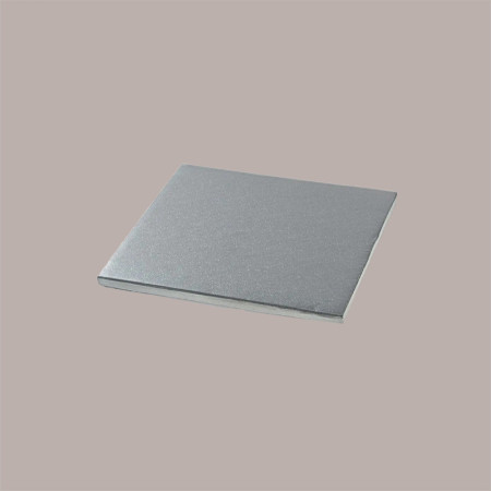 Sottotorta Quadrato Alto Ideale per Cake Design in Cartoncino Rigido Argento 30x30 cm 3 pezzi [769be3ce]