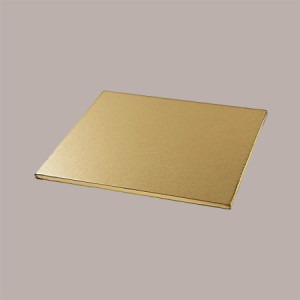 Sottotorta Quadrato Alto Ideale per Cake Design in Cartoncino Rigido Oro 35x35 cm 3 pezzi [0516582f]
